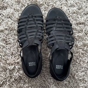 Eileen Fisher Women's Strappy Black Sandals